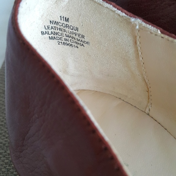 NWOT Nine West Corqui brown leather flats 11M - Picture 7 of 8